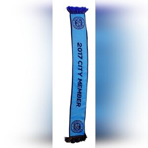 Blue 2017 New York City Member Scarf Soccer Frayed Ends